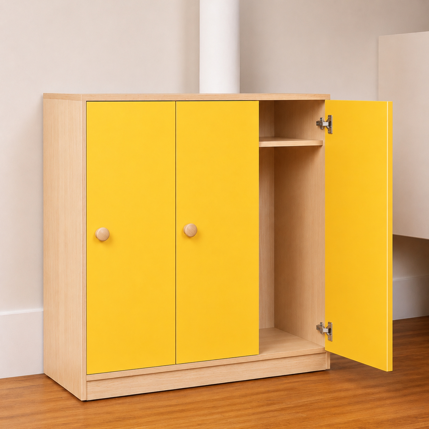 arredo-per-asili-spogliatoio-arco-3-ante-giallo