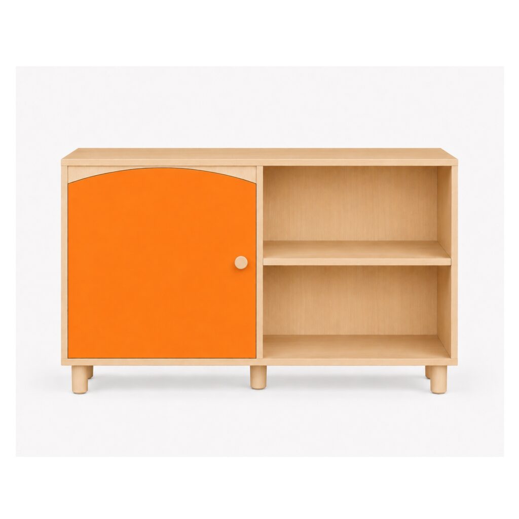 arredo-per-asili-mobile-1-anta-2-vani-a-giorno-5-piedini-h70-arancio