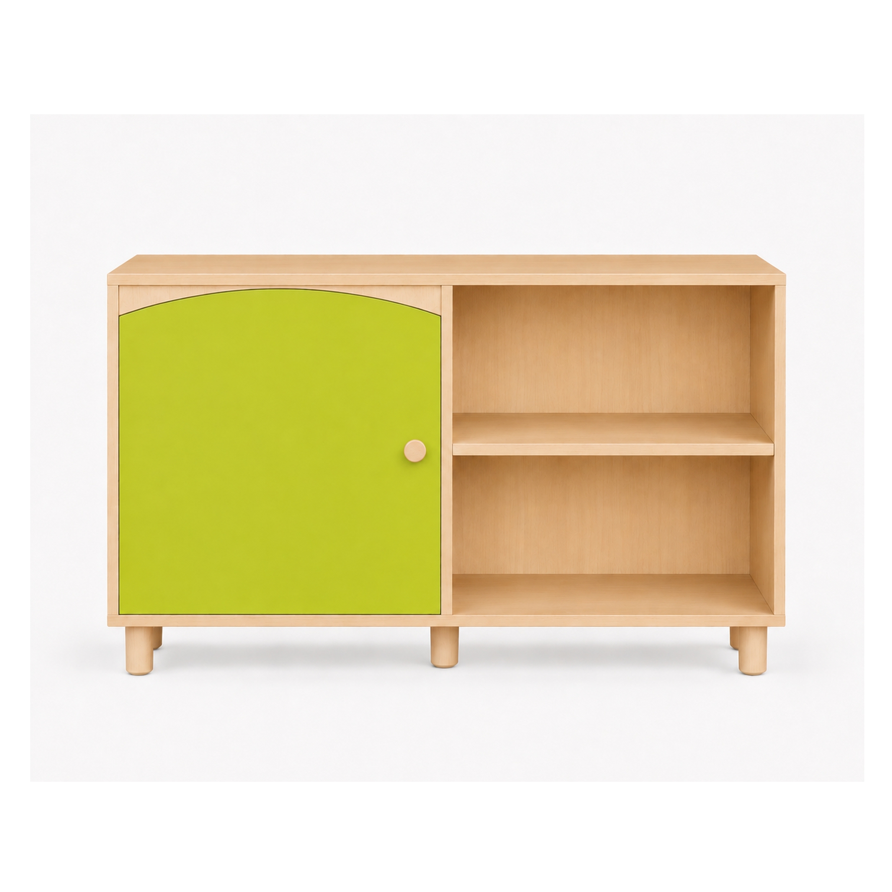 arredo-per-asili-mobile-1-anta-2-vani-a-giorno-5-piedini-h70-verde