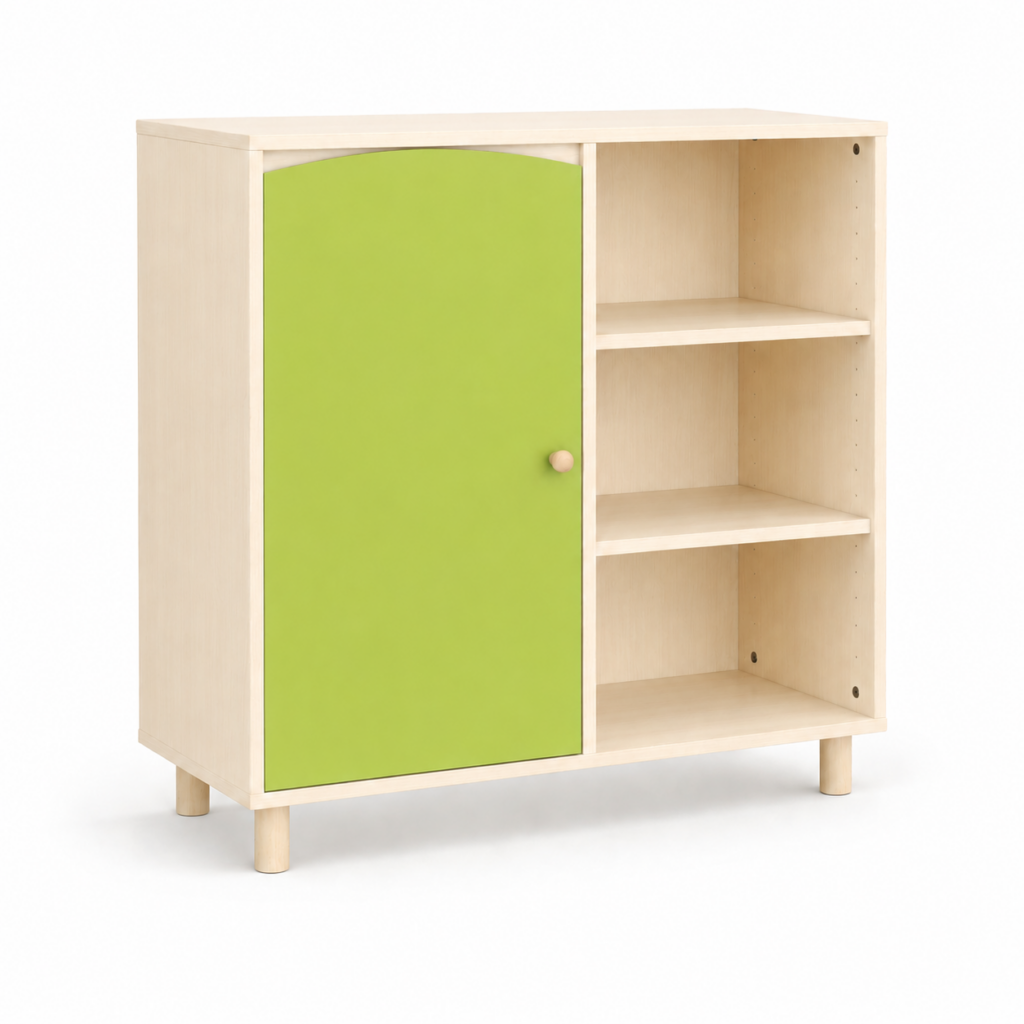 arredo-per-asili-mobile-1-anta-e-3-vani-a-giorno-realizzato-in-nobilitato-verde-lime