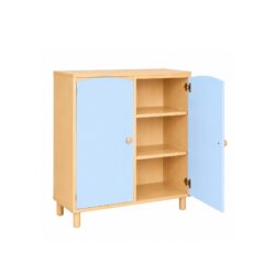 arredo-per-asili-mobile-2-ante-realizzato-con-legno-nobilitato-color-faggio-chiaro-struttura-19-mm-AZZURRO