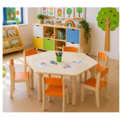 arredo-per-asili-Serie-Arco-T2-Tavolo-esagonale-panna