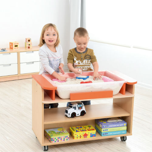 Carrello con Vasca per Acqua o Sabbia - sperimentazione tattile - immagine 2