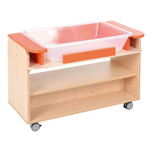 Carrello con Vasca per Acqua o Sabbia - sperimentazione tattile