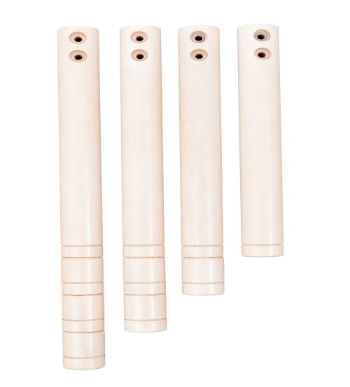 Set di gambe in legno linea silenzioso medio-basso con altezza regolabile cm H: 40, 46, 52 e 58 cm