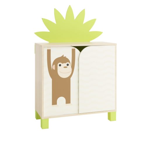 Serie Giungla - Mobiletto Monkey con ante scorrevoli