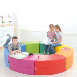 pouf curvi per scuola dell'infanzia e scuola primaria