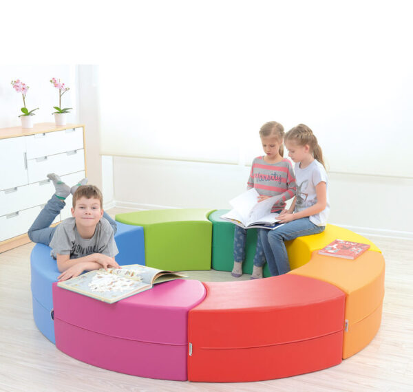pouf curvi per scuola dell'infanzia e scuola primaria