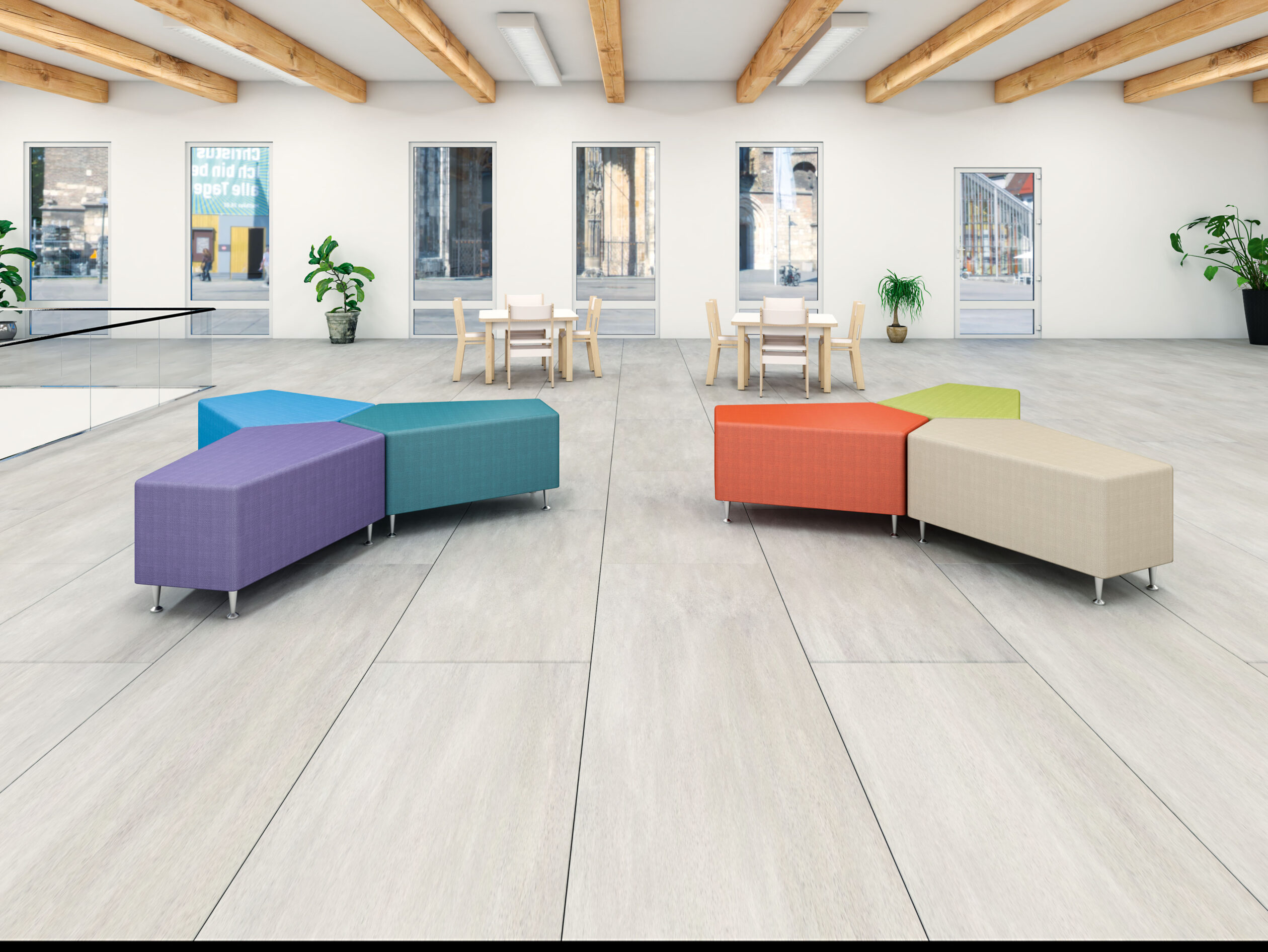 Il Pouf stella comfort è un sedile imbottito che unisce comfort, design accattivante e robustezza.