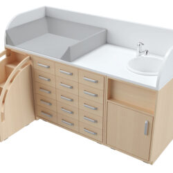 Il Set fasciatoio SX  è la soluzione perfetta per garantire praticità, sicurezza e comfort negli ambienti dedicati alla cura del bambino.