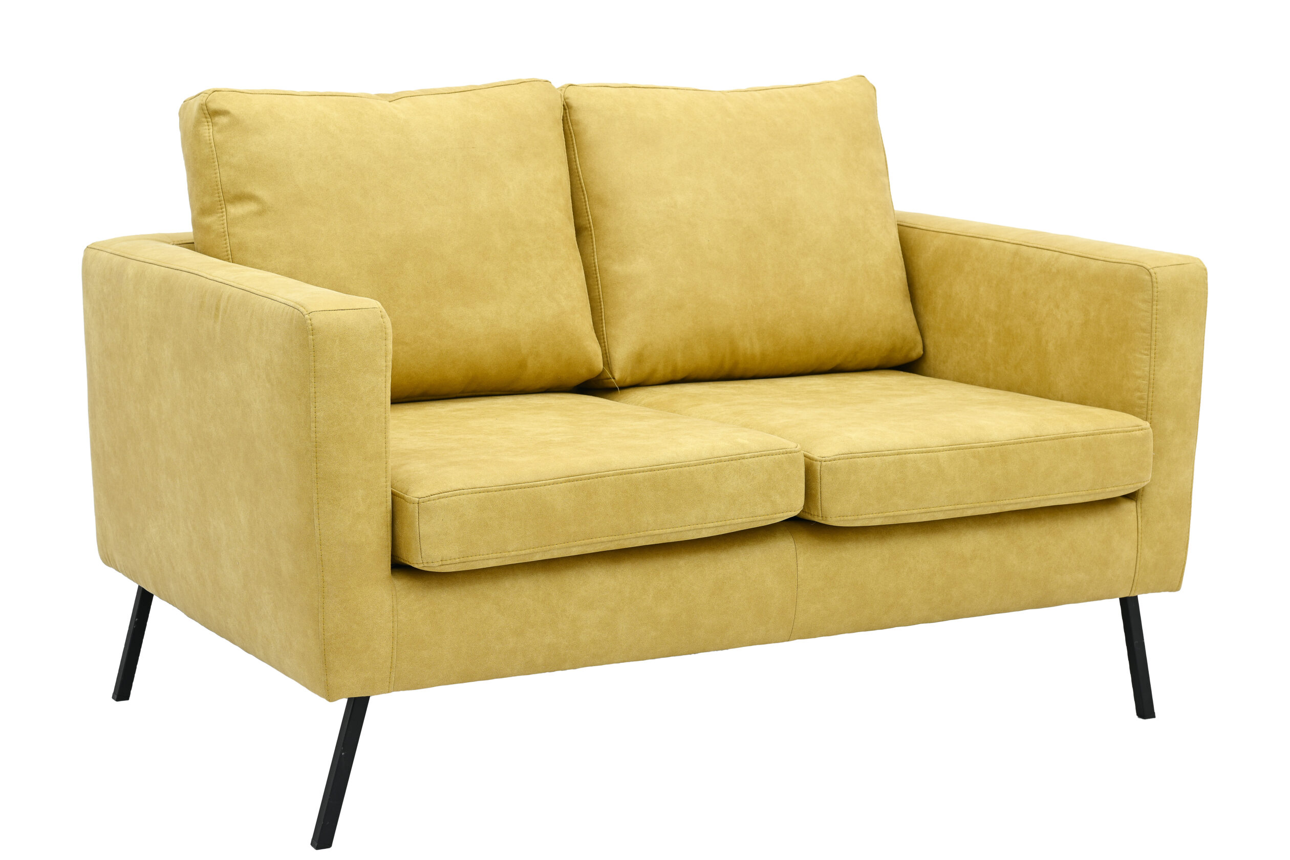 Il design contemporaneo si distingue per le gambe rettangolari in metallo nero, che conferiscono un tocco industrial chic e garantiscono stabilità e resistenza.