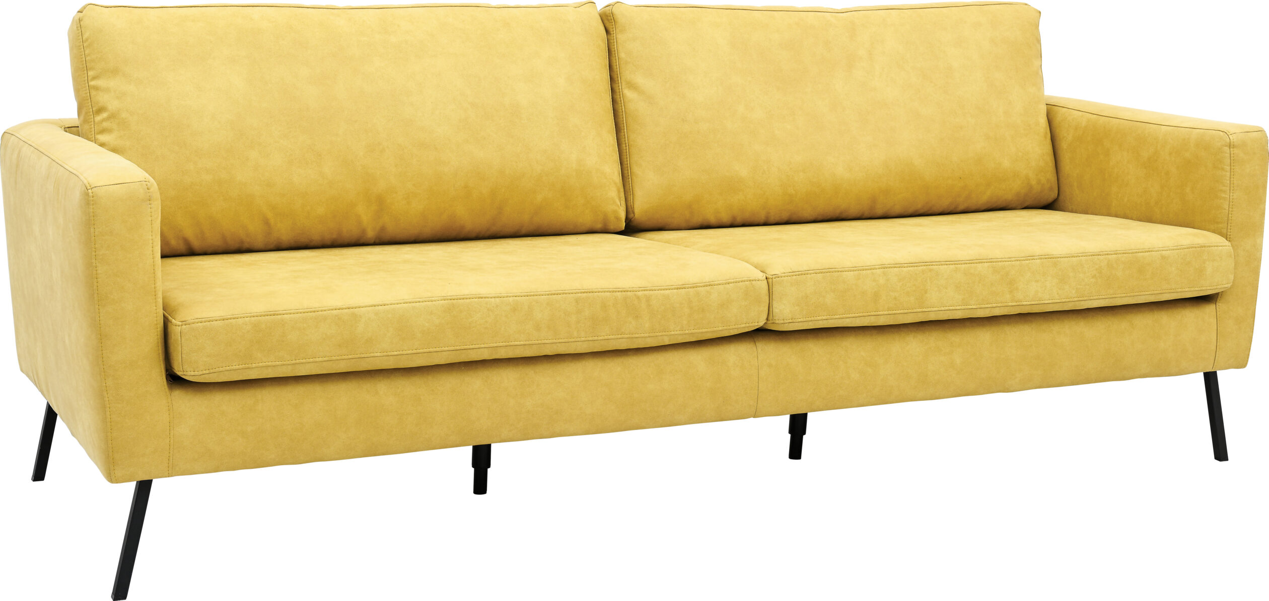 Questo elegante pouf si distingue per le gambe rettangolari in metallo nero, che donano un tocco contemporaneo e garantiscono stabilità e resistenza.