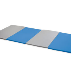 Tappetino da palestra pieghevole, 4 pezzi grigio blu ns2279