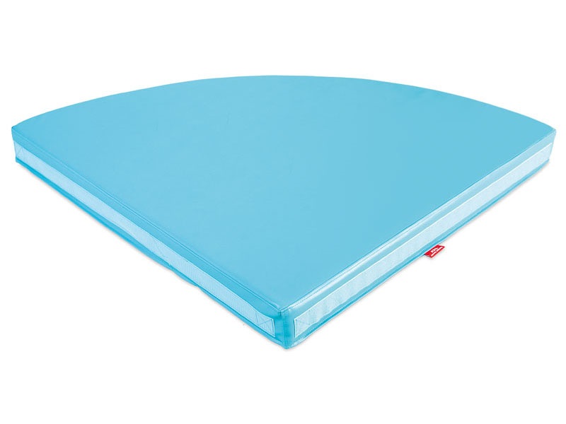 arredo-per-asili- trangolo azzurro del Materasso rotondo a spicchi colorato NS789