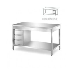arredo-per-asili-mobili-cucina-inox-professionale-tavolo-con-alzatina-e-cassettiera