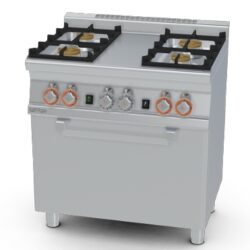 Il design è completato da particolari cromati e profili arrotondati per garantire robustezza, sicurezza e facilità di pulizia.