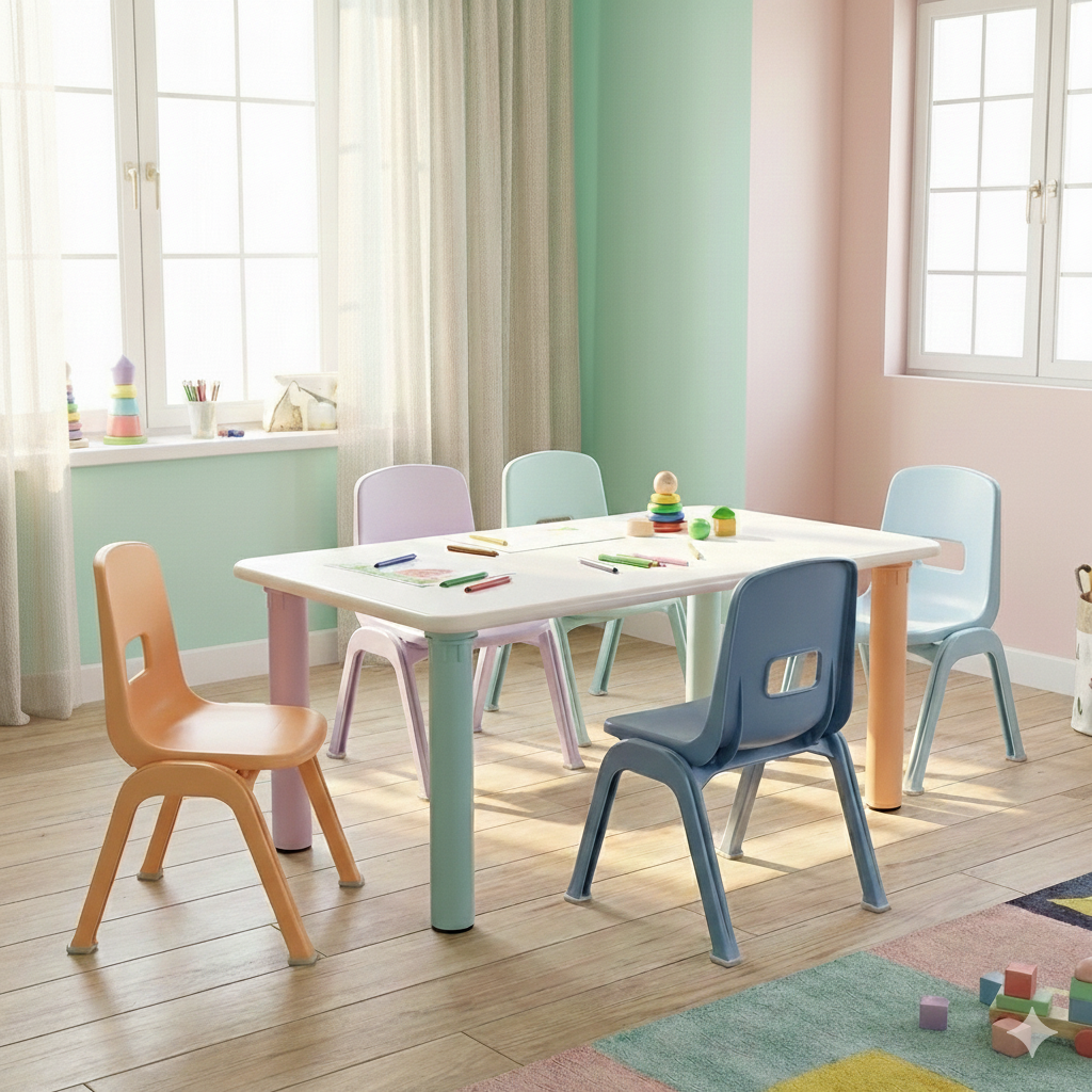 arredo per asili sedie ignifughe nido e materna colori TERRA