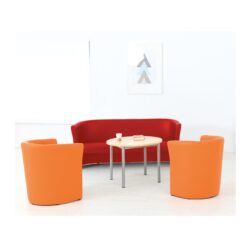 Divanetto imbottita per attesa e accoglienza – design arrotondato