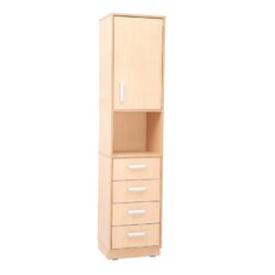 ARREDO-PER-ASILI-mobile-colonna - 1 anta-4- cassetti -ufficio-alto-1
