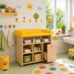 arredo-per-asili-fasciatoio-4-vani-a-giorno-e-cassetto-acero-chiaro