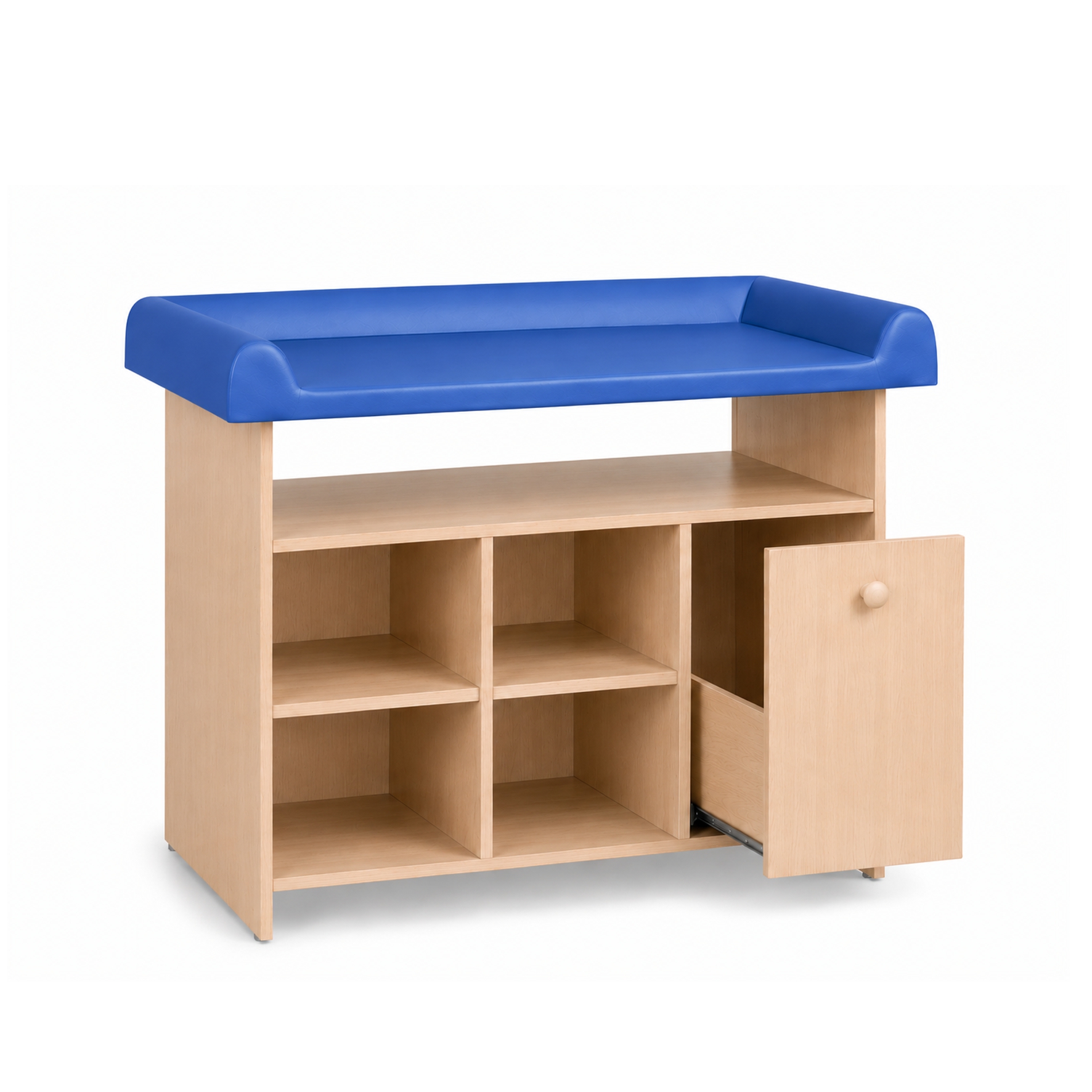 arredo-per-asili-fasciatoio-4-vani-a-giorno-e-cassetto-acero-chiaro-materassino-blu-120-cm