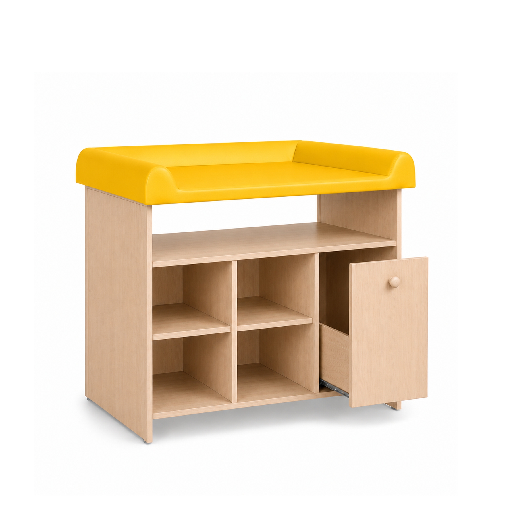 arredo-per-asili-fasciatoio-4-vani-a-giorno-e-cassetto-acero-chiaro-materassino-giallo-104-cm